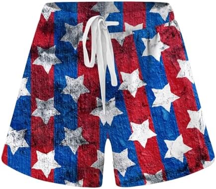 Patriotic Design Womens Denim Shorts