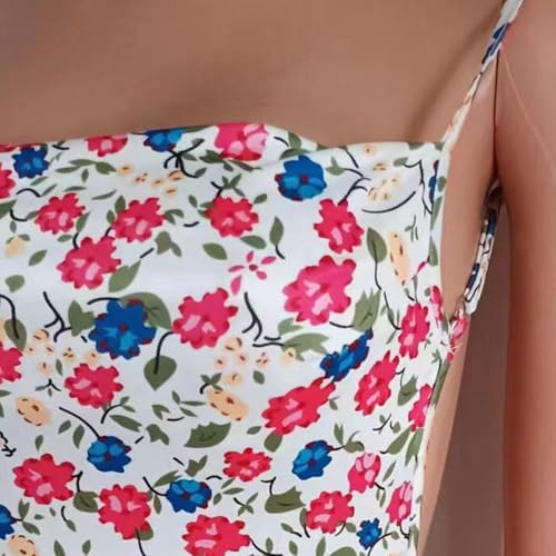 Floral Checked Maxi Dress for Women - Bridesmaid Graduation