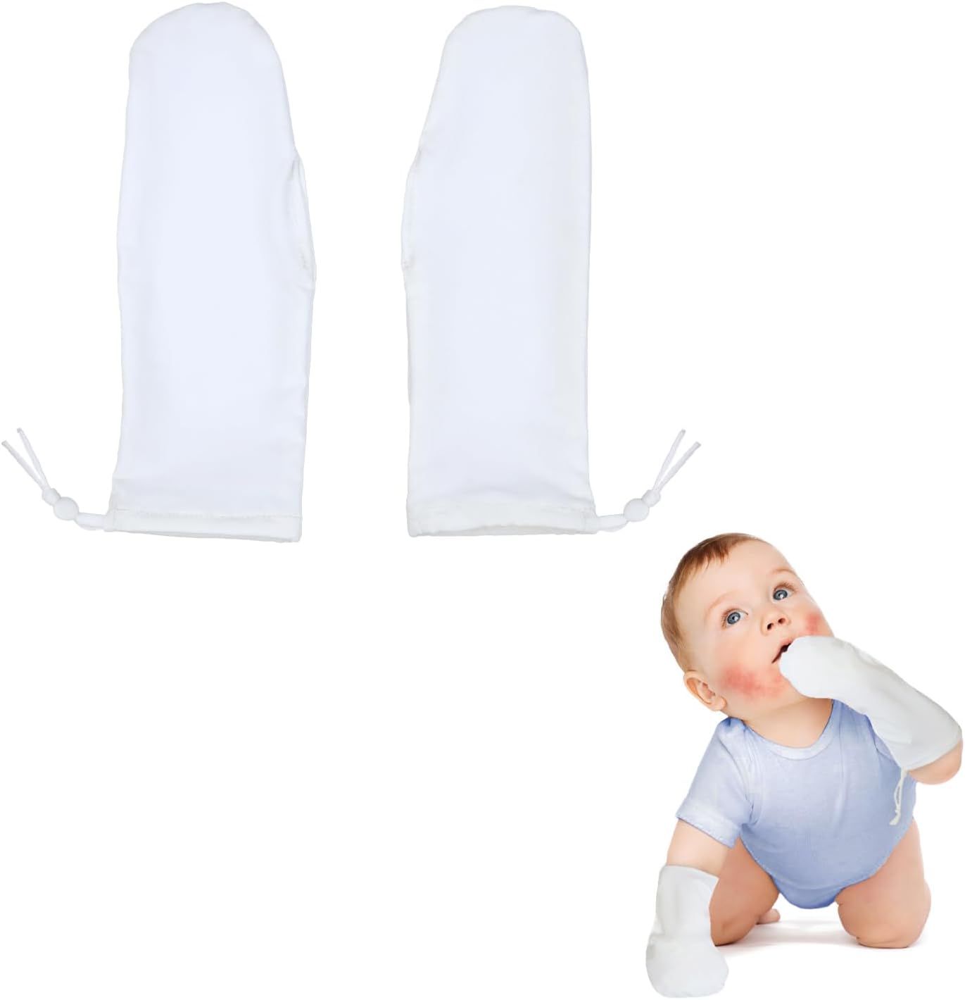 Protective gentle anti-scratch eczema gloves for babies 12-36 months