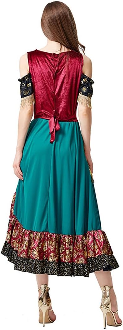 Langwei - Halloween Gypsy Girl Dress - Flowy Halloween Costume for Women