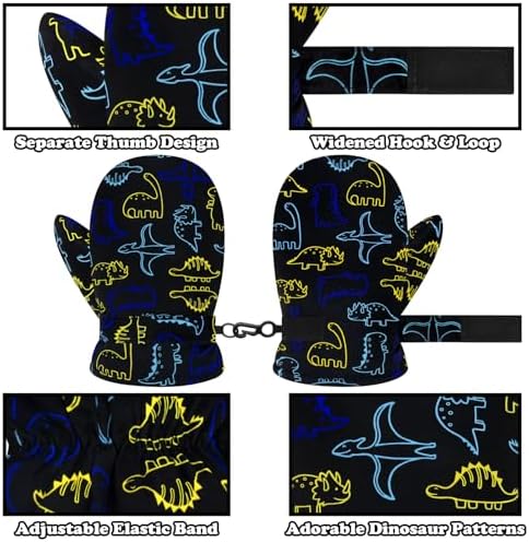 Sarfel Waterproof Toddler Mittens Warm Durable Winter Gloves for Kids
