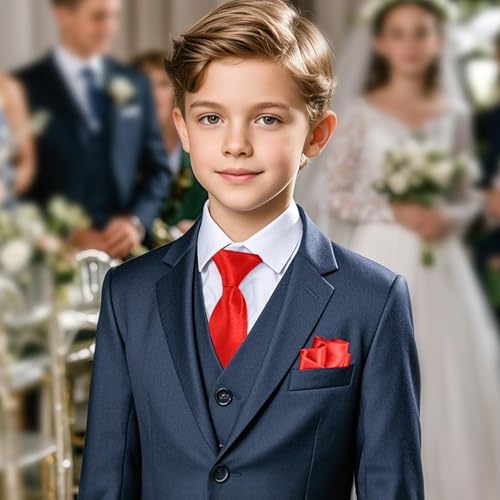 Pistha Boys Tie Pocket Square Set