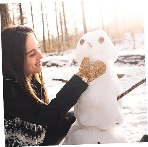 Cartoon Winter Plush Mitten Gloves for Cycling Skiing