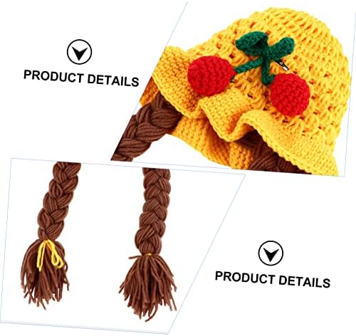 Didiseaon Knitted Cherry Pattern Winter Hat for Boys and Girls