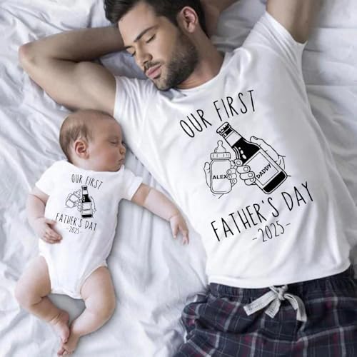Personalized Dad SonMothers Day Matching T-Shirt Hoodie Set Custom Design