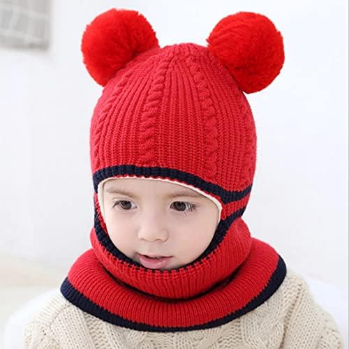 Kindergarten Kids Toddler Winter Warm beanie Set Baby with Adjustment Fit