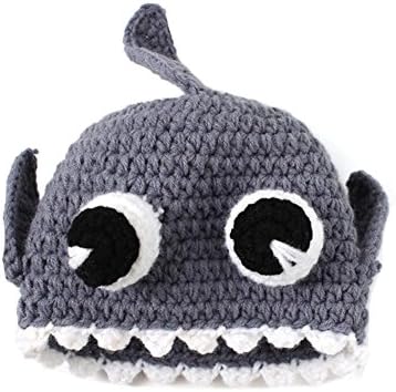 BIBITIME Handmade Shark Skull Cap