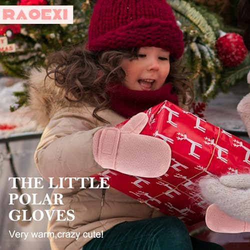 RAOEXI Baby Winter Mittens with Fleece