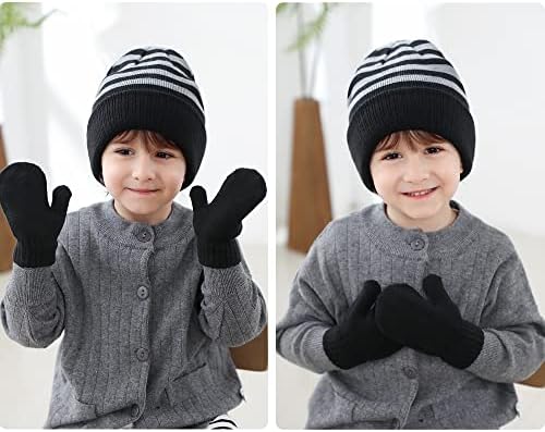 Winter Warm Doovid Kids Knit Mittens for Babies