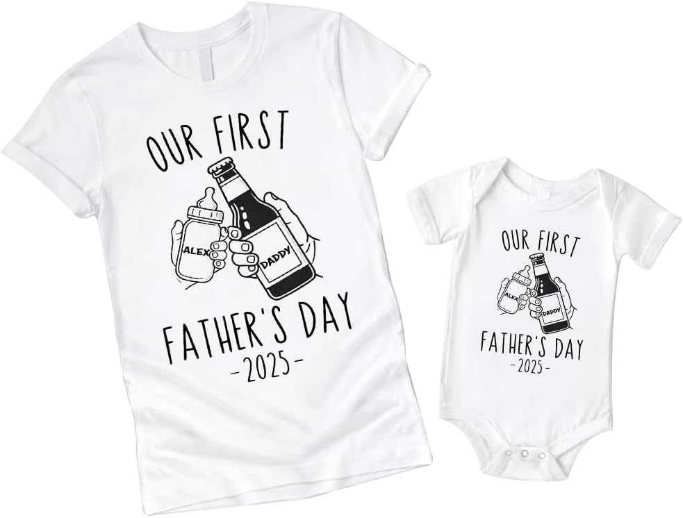 Personalized Dad SonMothers Day Matching T-Shirt Hoodie Set Custom Design