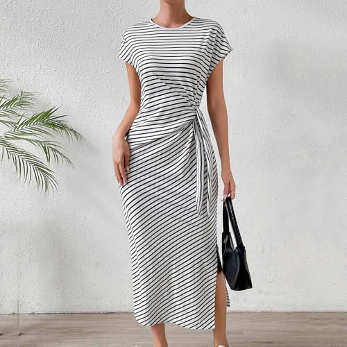 Feminine Stripe Dress 2024