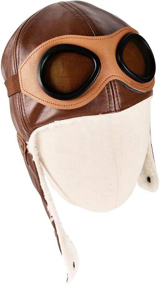 UUYYEO Kids Pilot Hat with Earflaps - Warm Winter Cap for Boys Girls