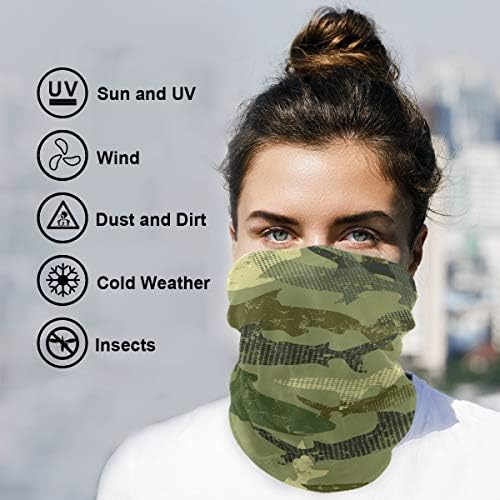UV Protection Face Cover Novelty Camouflage Bandana for Adults Kids