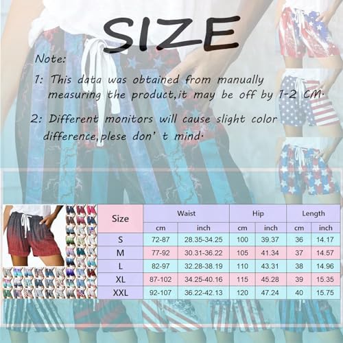 Patriotic Design Womens Denim Shorts