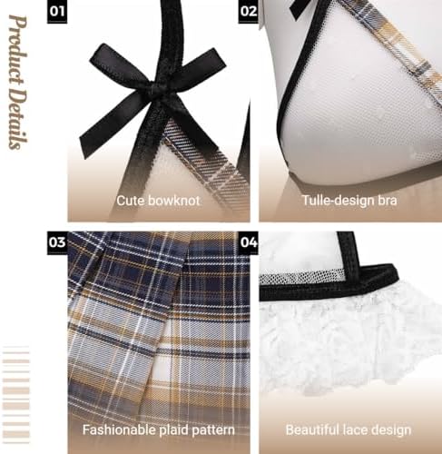 Sleek Plaid Schoolgirl Outfit for Cosplay