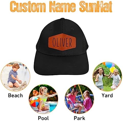 Personalized Toddler Baseball Cap with Leather Patch