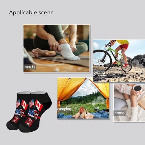 Ankel Socks Canada US Patriotic Fashionable for Men Women Comfortable Durable
