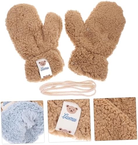 Cartoon Winter Plush Mitten Gloves for Cycling Skiing