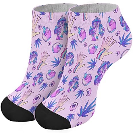 Devor Boys Crew Socks - Funny Mushrooms Invisible Liner