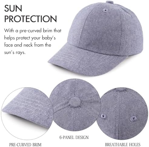 JANGANNSA Cotton Toddler Baseball Hat Sun Protection
