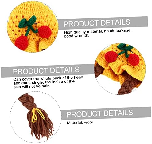 Didiseaon Knitted Cherry Pattern Winter Hat for Boys and Girls