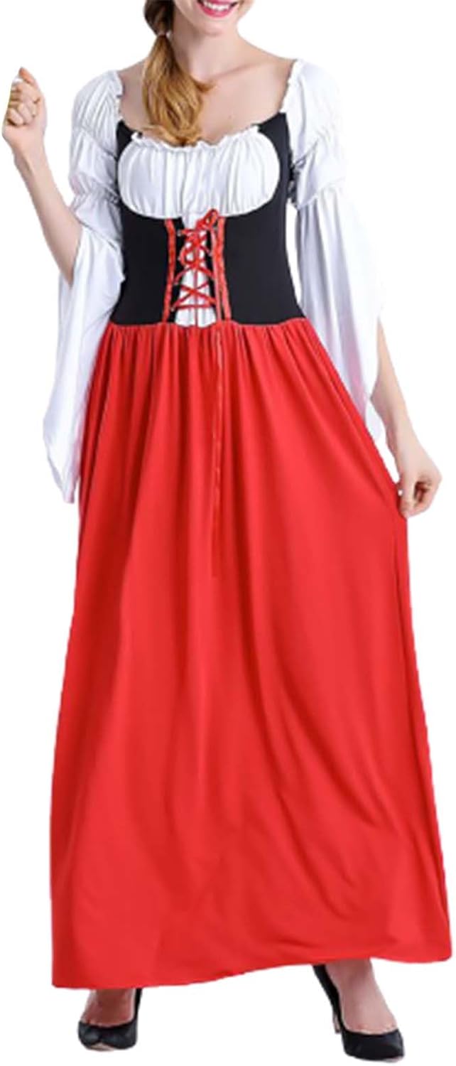 German Beer Girl Dirndel Costume Dress for Women