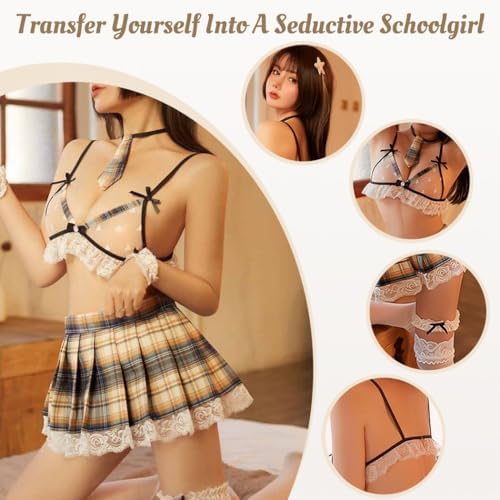 Sleek Plaid Schoolgirl Outfit for Cosplay