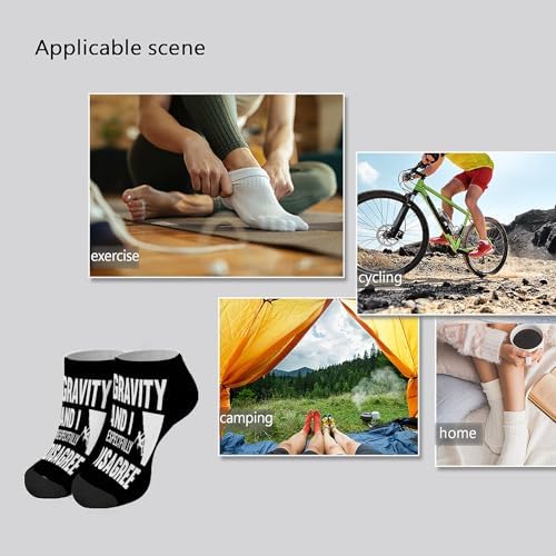 Gravity And I Respectfully Disagree Rock Climbing Boys Crew Socks