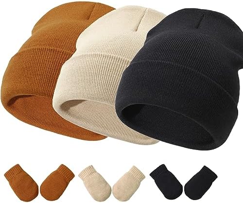 Protective Baby Hats Mittens Set for Infants and Toddlers