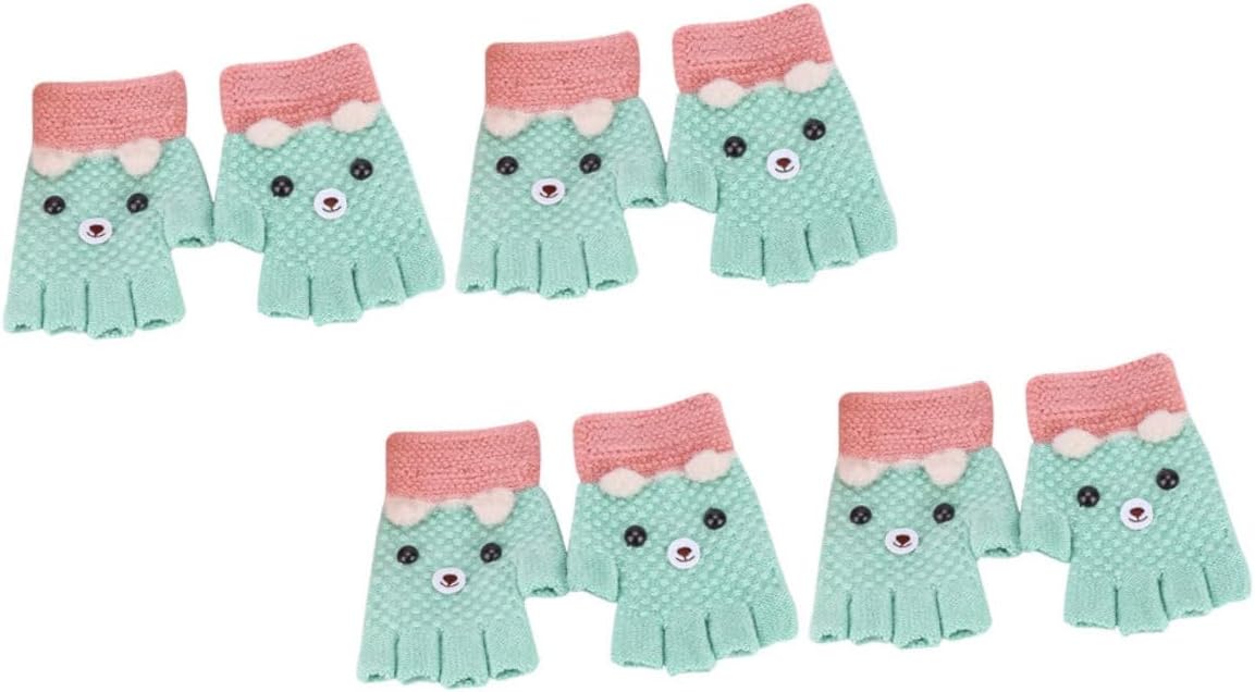 PartyKindom 4 Pairs Camo Gloves for Boys