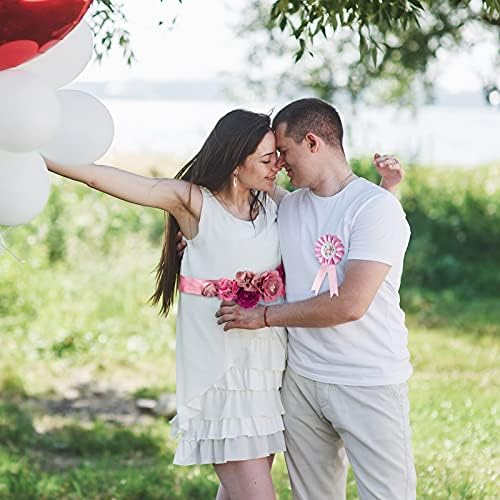 Handmade Floral Pearl Maternity Sash for Mom to Be