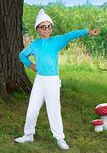 The Smurfs Smurf Costume for Boys - Halloween 80s Cartoon Character
