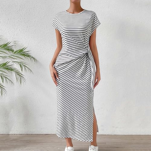 Feminine Stripe Dress 2024