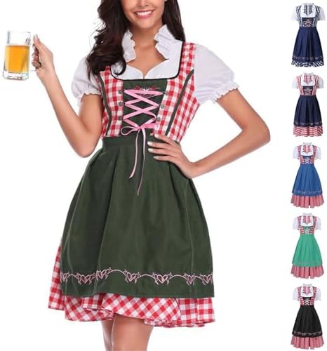 OVG Halloween Womens German Dirndl Dress Cosplay Costume - Bavarian Oktoberfest impressed
