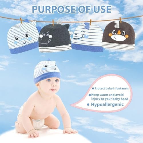 Adorable Newborn Toddler Dinosaur Hat Set