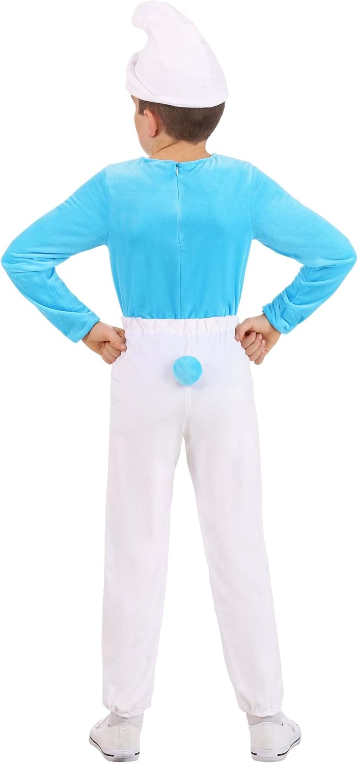 The Smurfs Smurf Costume for Boys - Halloween 80s Cartoon Character