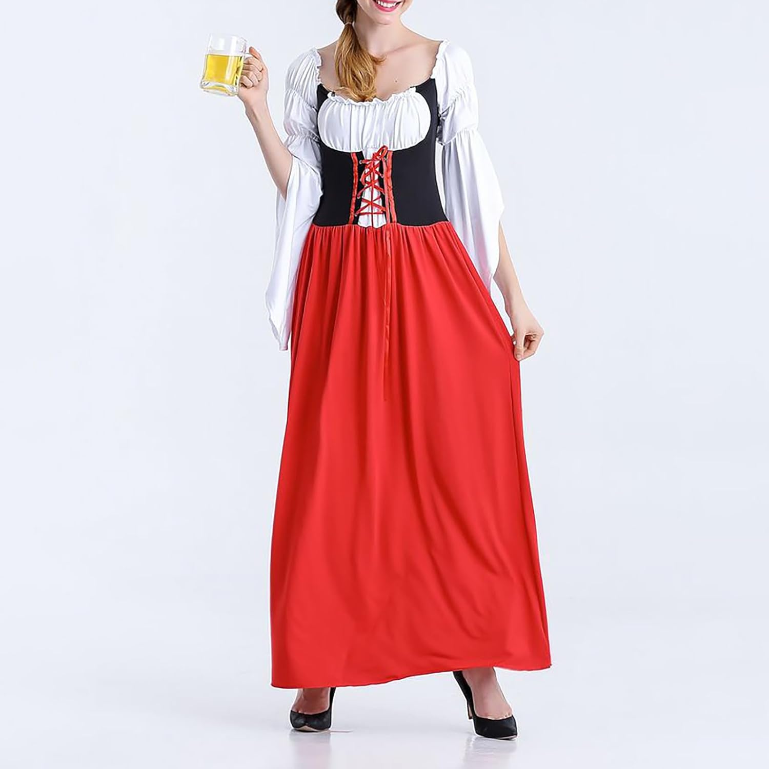 German Beer Girl Dirndel Costume Dress for Women