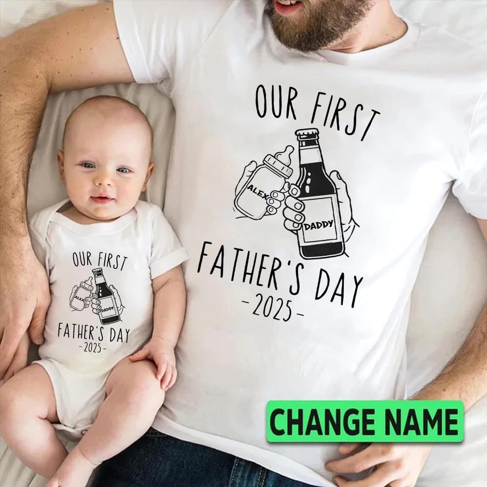 Personalized Dad SonMothers Day Matching T-Shirt Hoodie Set Custom Design
