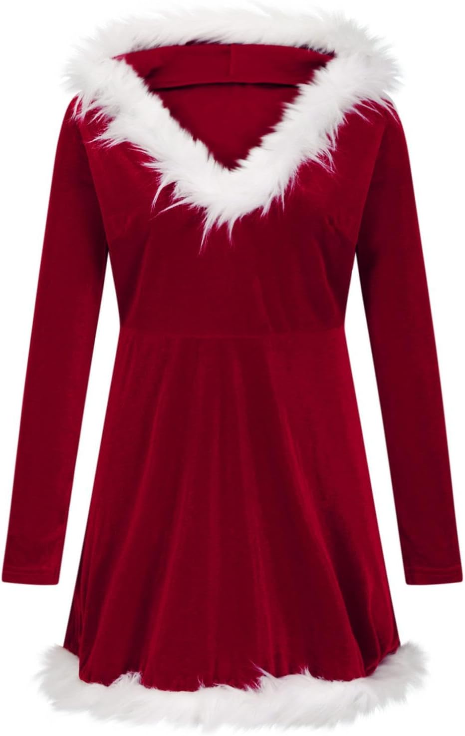 Womens Christmas Plush Mini Dresses