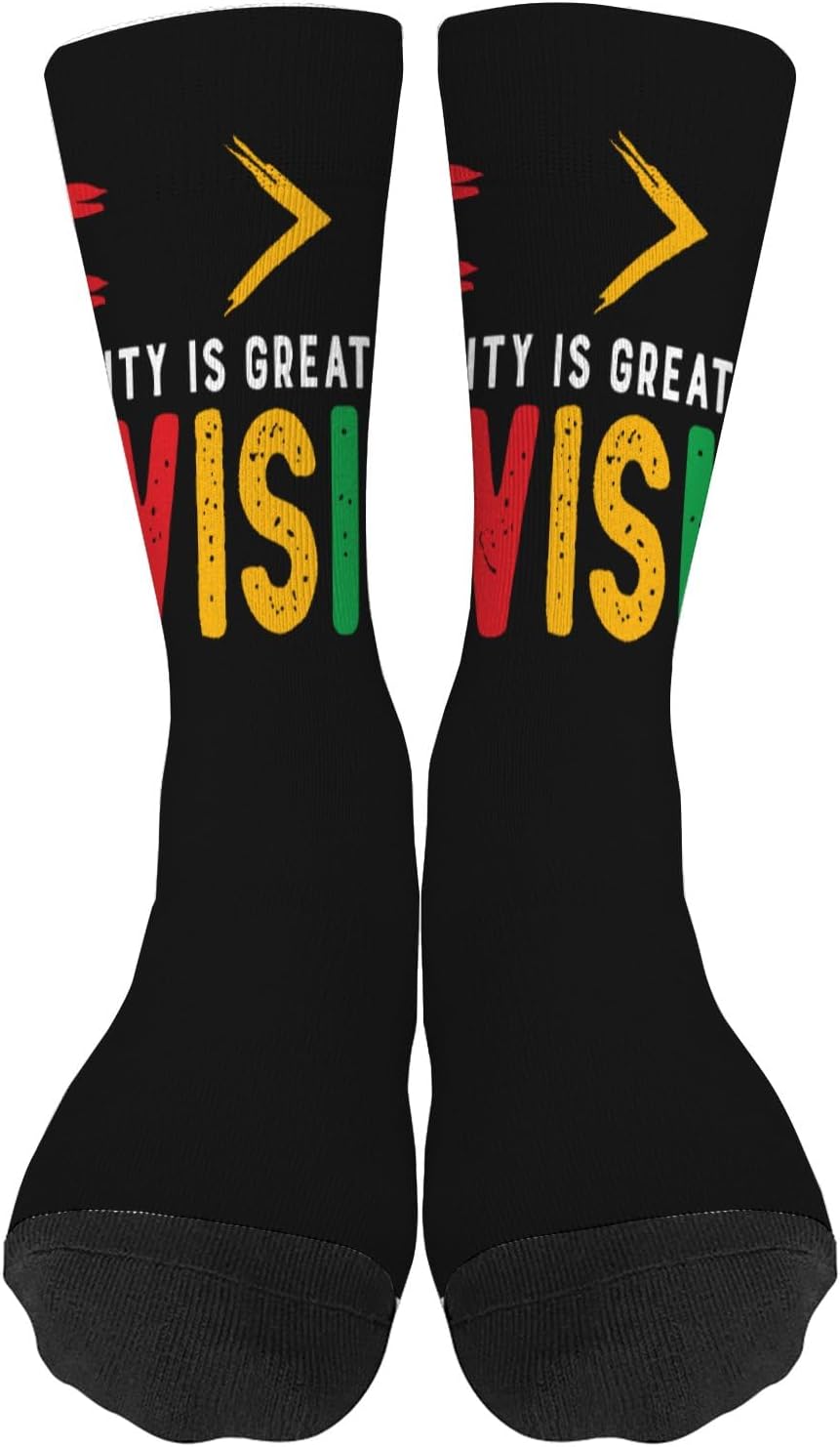 Equalitys Is Greater Than Division Math Black History Socks