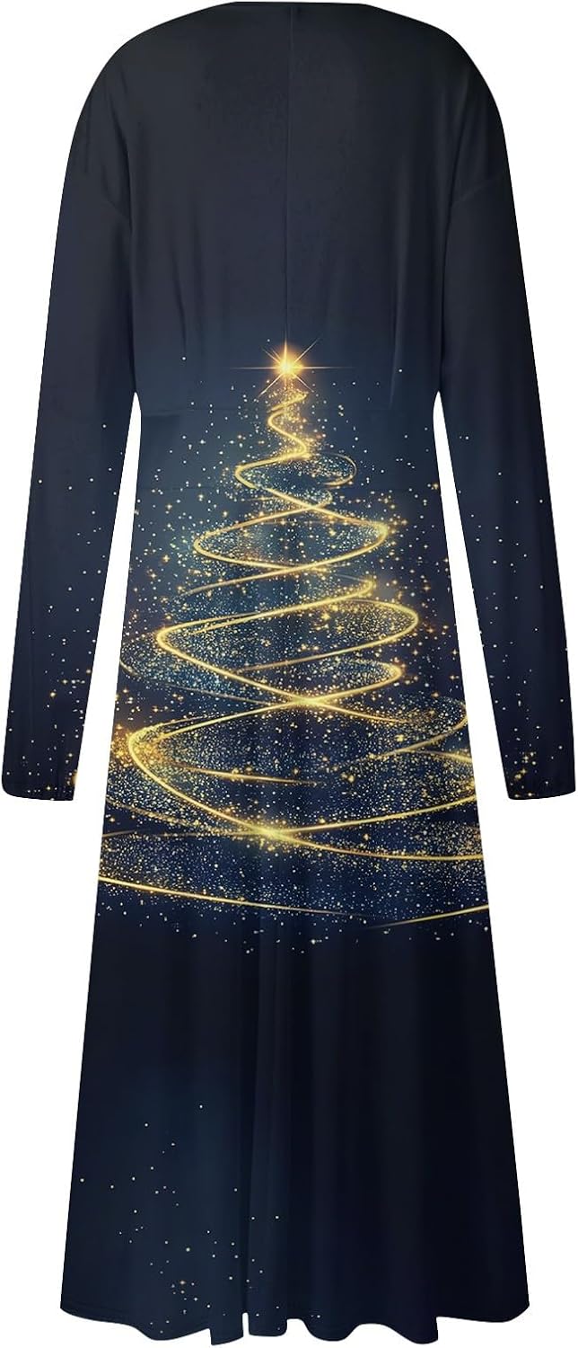 SGASY Christmas Dresses for Women Elegant and Versatile Christmas Vocassional Styles