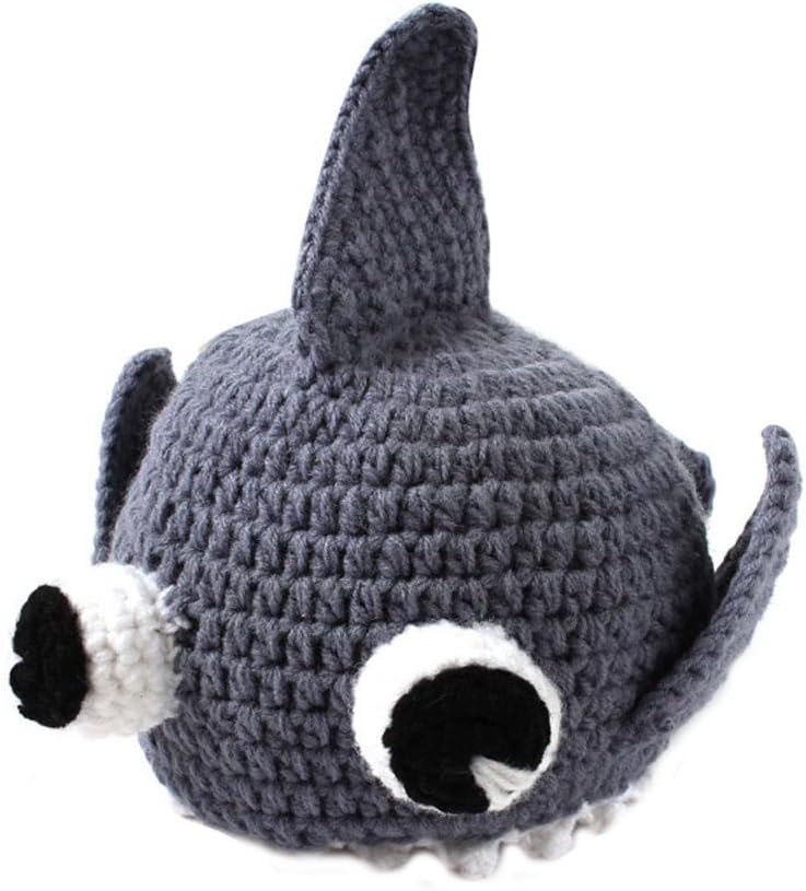 BIBITIME Handmade Shark Skull Cap