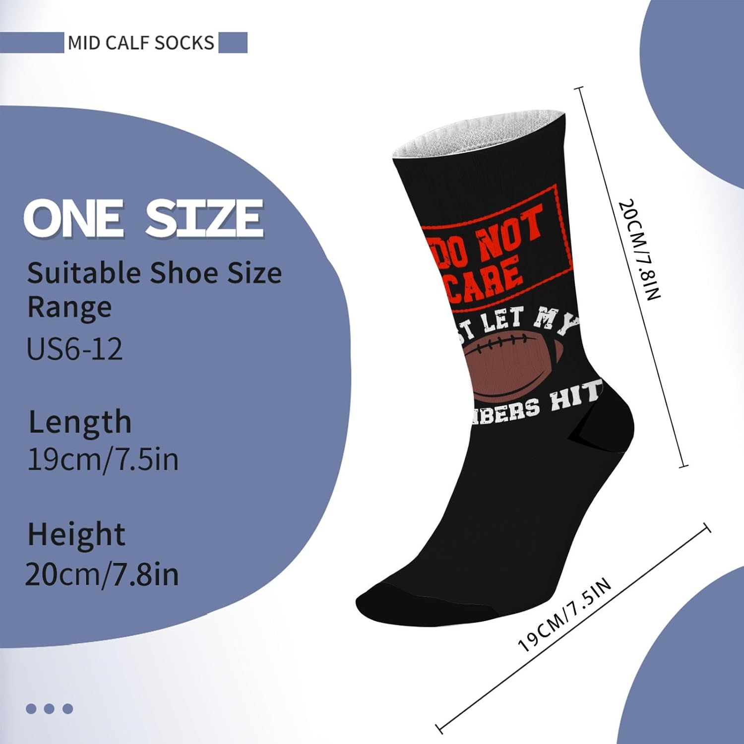 Football-themed Kawaii Socks for Boys