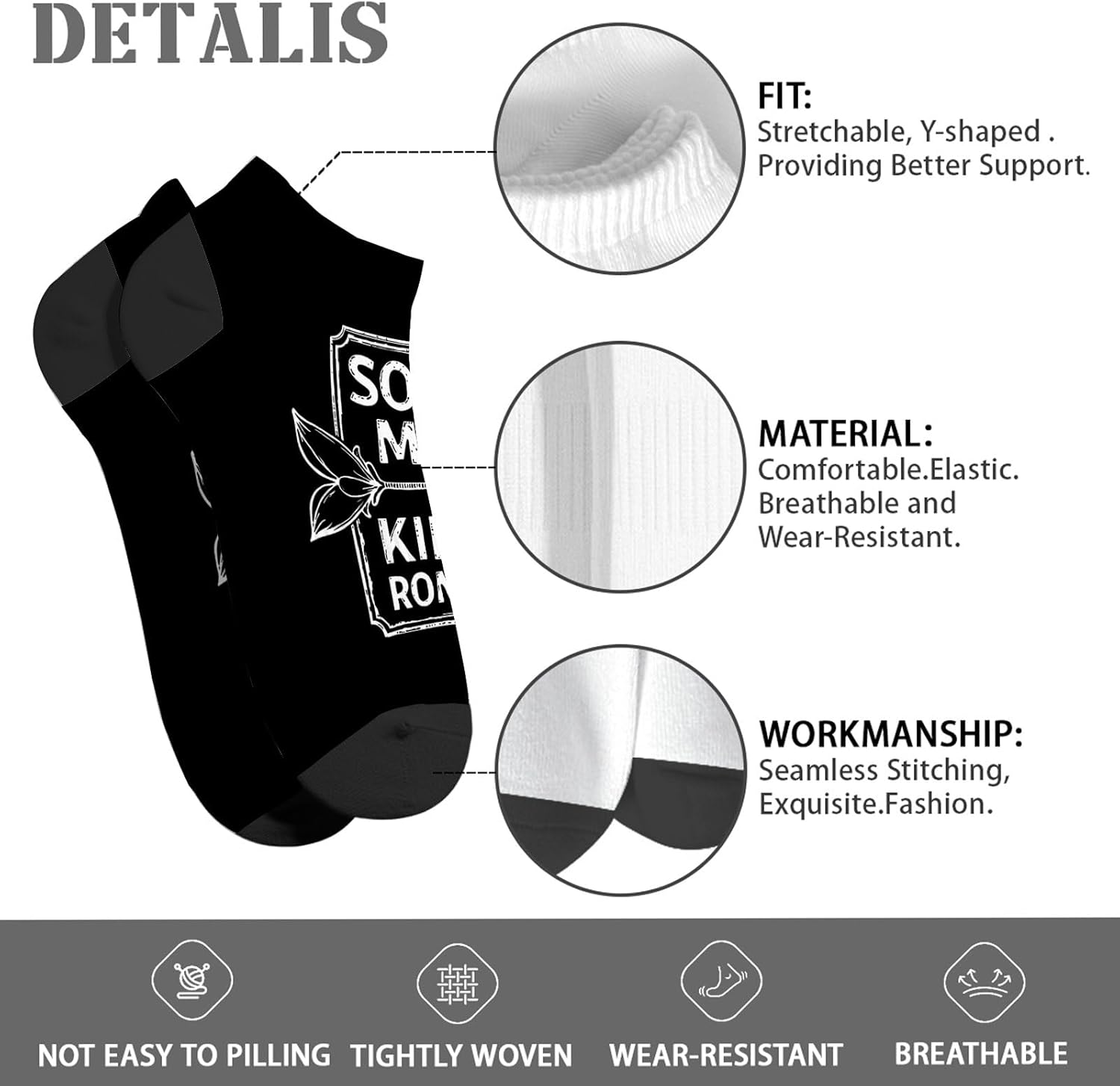 Fun Ankle Socks for Men - Cute Quirky and Comfortable