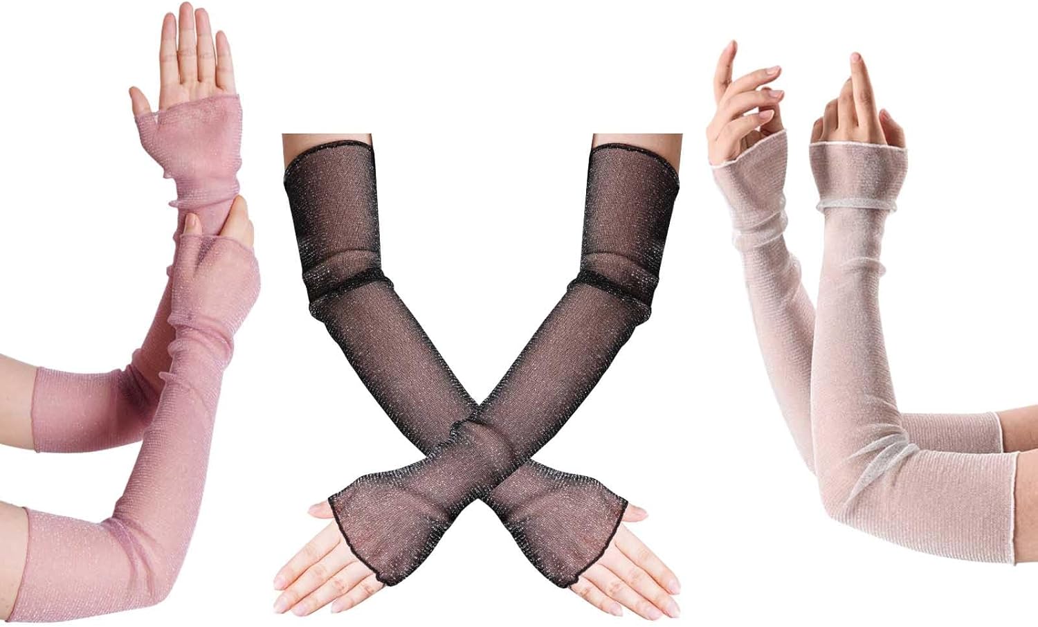 Cooling Mesh UV Protection Gloves for Women
