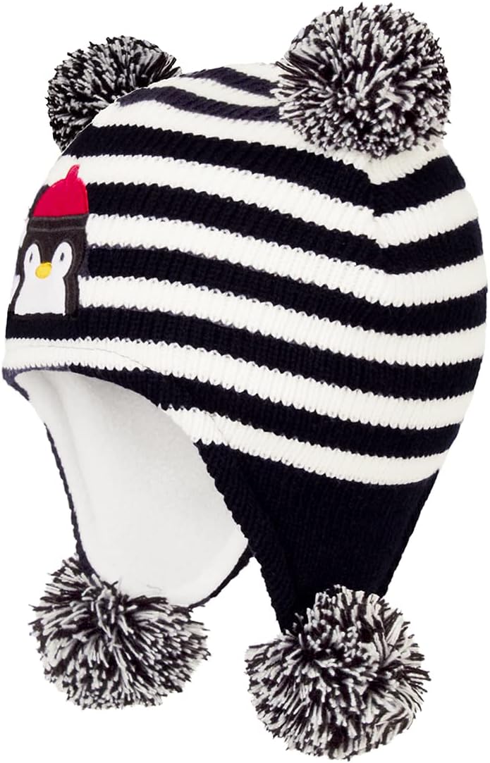 Century Star Baby Winter Fleece Hat with Pom Poms
