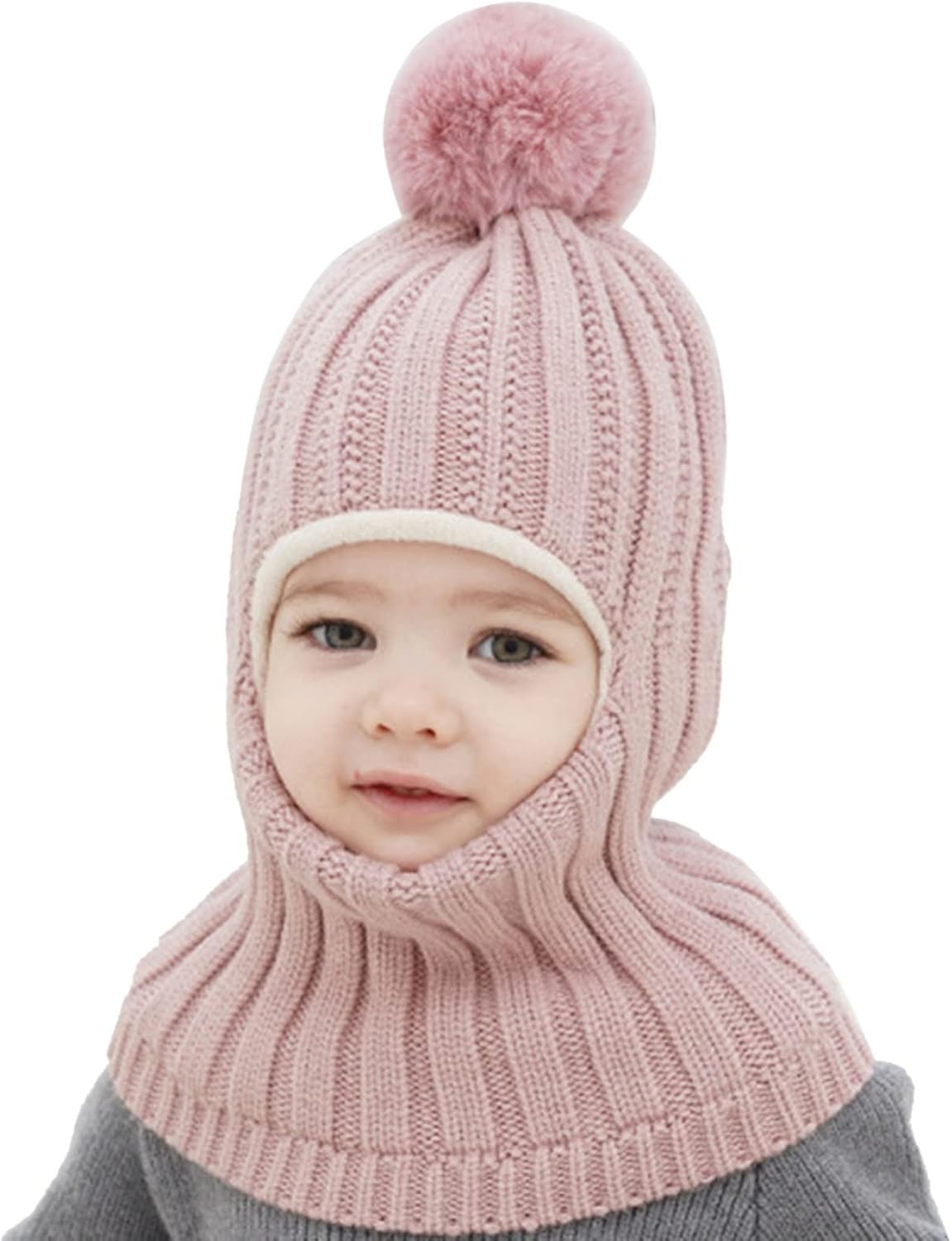 Perfect 2-in-1 Winter Warm Knitted Hat Scarf for Kids