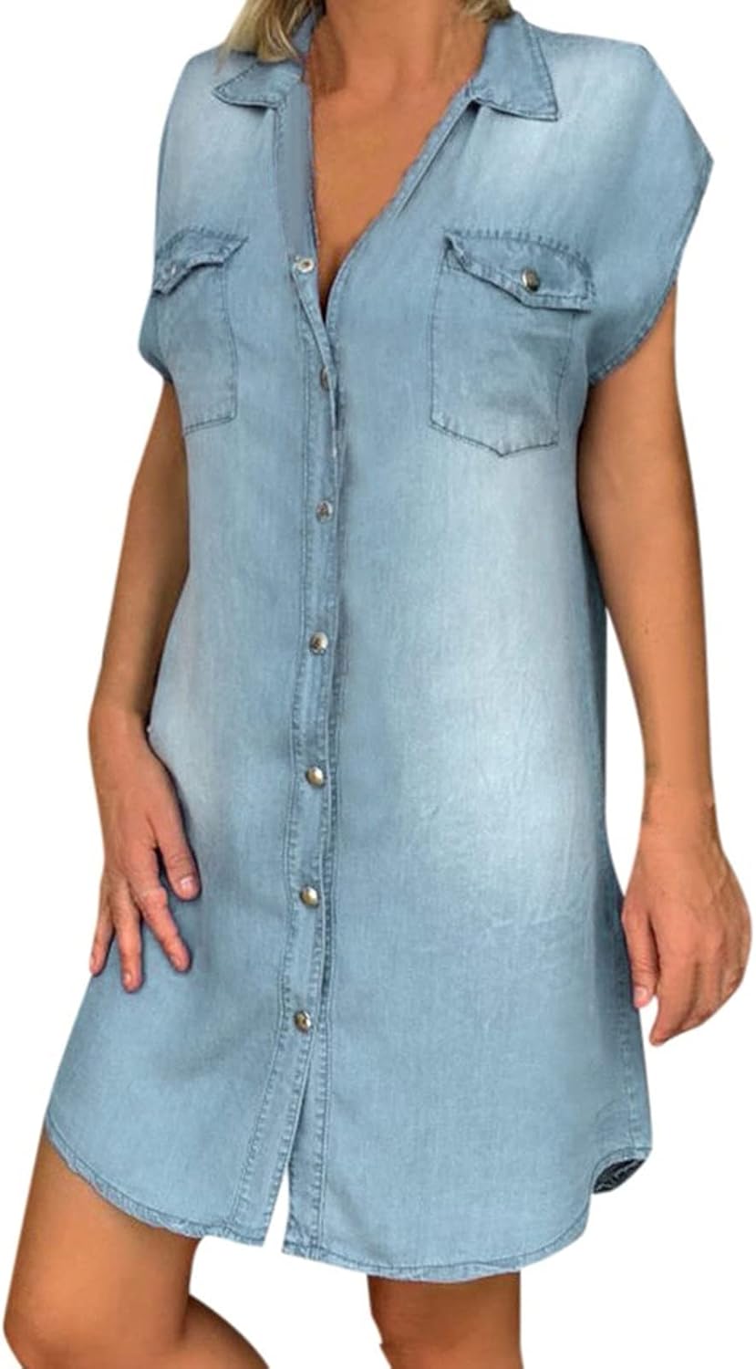 Chambray Denim Dress 2025