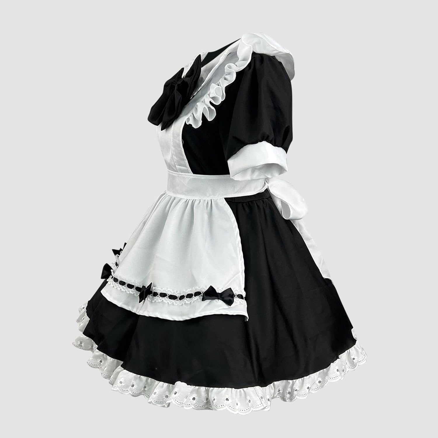 Exclusive Anime Halloween Costume maid uniform with apron for Women