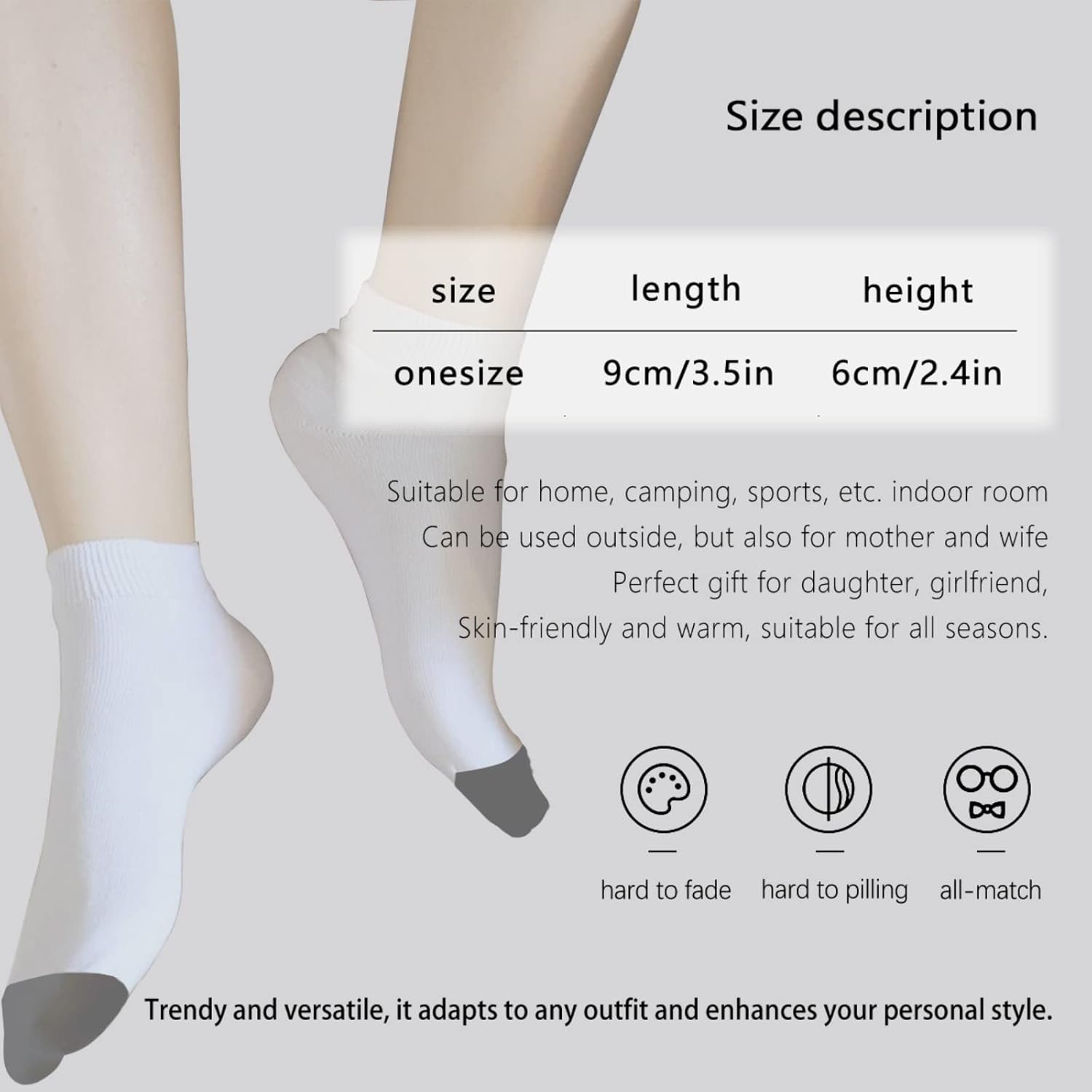 Comfortable Ankle Socks for Men - One Size Fits Most